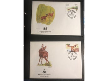 WWF Ghana 1984 Bongo Antilope Set FDC