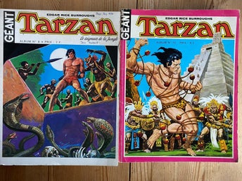 Tarzan Album (GEANT) N° 8 & 10 av Edgar Rice Burroughs, 1970-tal