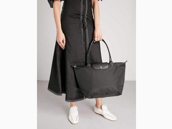 Longchamp Le Pliage Neo tote väska tygskinn svart helt ny med tags 1399, fynd Longchamp Le Pliage Neo tote väska tygskinn svart helt ny med tags 1399, fynd