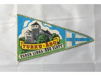 Turku Åbo - Vintage Vimpel - Flagga - Vimpelflagga - Finland