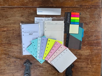 Vintage tillbehör till Filofax diy kontor refills