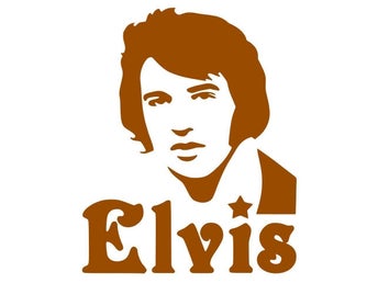 [ DEKAL ] ELVIS PRESLEY Två st. 15 x 12 cm.