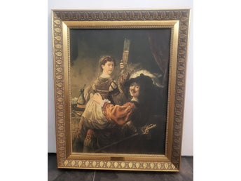 Rembrandt - Självporträtt med Saskia tavla