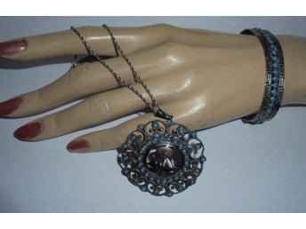 halsband+ armband i silver, vintage