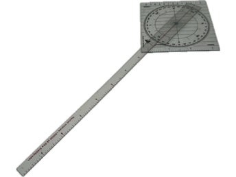 Nautisk Milscala Silva Made on Sweden 1:50000 på 59:e breddgraden Angle Ruler