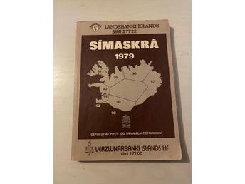Simaskra 1979 - Bunadarbanki Islands Simi 21200 - isländsk telefonkatalog