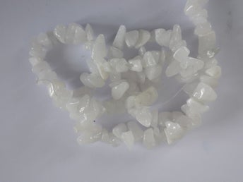 40 cm Naturlig vita Jade Chips