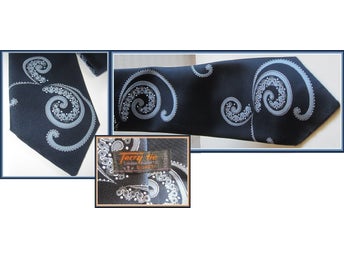TERRY TIE LUXURY SYNTHETHIC QUALITY SWEDEN/Terry Tie blå slips-Ny!