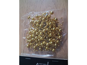 Pärlgirlang 5 stycken Guld/ 130 cm lång vardera
