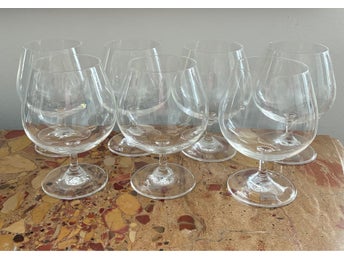 Duka glas cognacskupa i äkta kristall 8 stycken