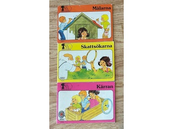 3 av syskon-böckerna från Kärnan 1977 - Skattsökarna, Kärran och Målarna