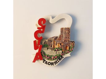 Taormina Sicilien Italien Kylskåpsmagnet