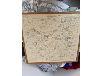 Karta över Teckomatorp m. byarna omkring 1917, nytryck 1959 ENDAST AVHÄMTNING!!!