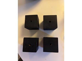 Möbelben i trä, 4-pack 8x8cm