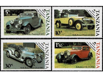TANZANIA 1986 Mi 309-312 VETERNBILAR **