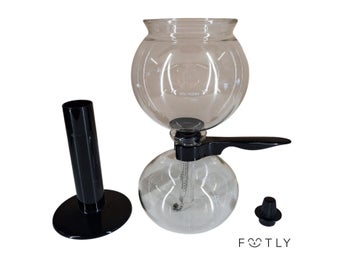 Don Pedro Kaffebryggare Sifon Glas Svart Vintage Kaffemaskin Nilsjohan Retro