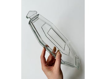 Rouladefad, klart kantet glas, NB
