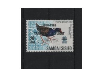 Samoa 1968 Fågel övertryck flygjubileum 1v