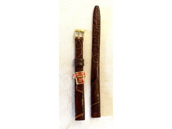 Klockarmband.Genuine Reptile.Crocko. -50tal.17,5cm.Fr äldre urmakeri