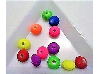 Acrylpärlor rondeller neon färger