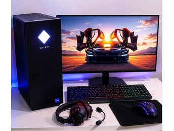 OMEN 25L stationär dator med Samsung Odyssey G5 27" skärm