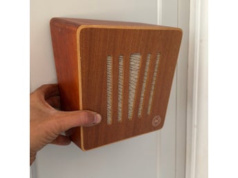 Retro högtalare i trä Sinus