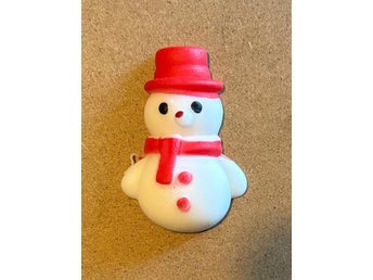 NY Mini Mochi Squishy snögubbe - fidget toy, stressboll present jul vinter
