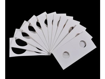 50 st. Oanvända 31.5mm pappers myntramar i högsta kvalite i paket