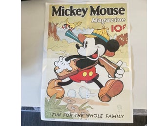 Retro Musse Pigg Affisch / Poster – 64x46 cm – Mickey Mouse 1936