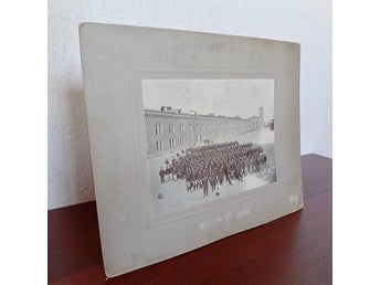 Vintage Militär Fotografi 1905 Karlsborg - Antik Sekelskifte WW1 Historia
