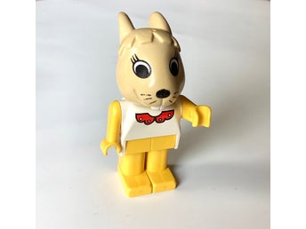 Vintage LEGO Retro Figur Fabuland - Kanin - Bonnie Bunny från 1986-1989