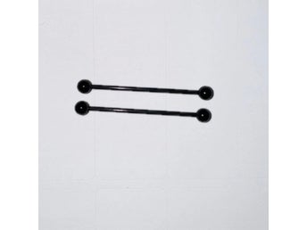 2st Svarta Industrial Piercingar 38mm