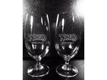 Norton Motorcycle ölglas 6st Nya!