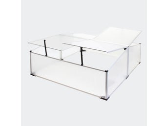 Växthus Drivbänk 1,2m² 100x120cm Aluminium Kanalplast DT2 Fabriksny