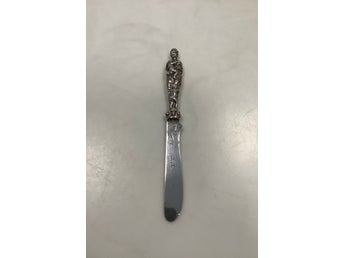 Charles Thomas Fox and George Fox Sterling Sølv Ornamental kniv med kvinde og bø