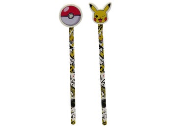 Pokemon Pikachu pencil with eraser (Get one random)