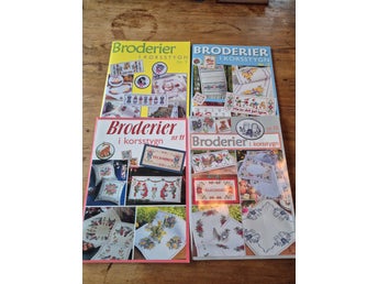 Broderier i korsstygn nr 9, 10, 11, 12