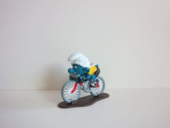 Smurf på cykel figur