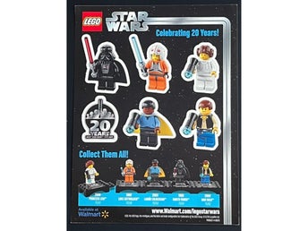 LEGO STAR WARS 20th ANNIVERSARY WALMART EXCLUSIVE STICKER SHEET