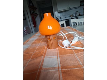 Retro bordslampa furu/glas