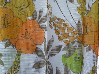 70tals Gardin 2st Längder Typ Marimekko Sparsamt använd Vintage