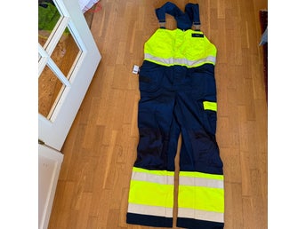 NYA! Fristads Hängslebyxa C54 XL Gul Blå Etikett