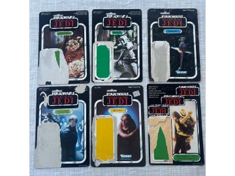 Star Wars Return of the Jedi Figur kort - 6st - VINTAGE