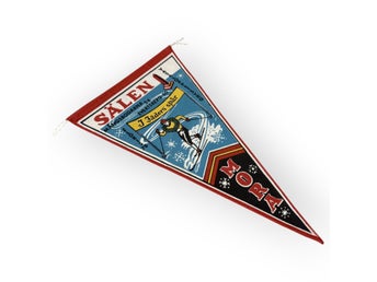 Sälen Mora Vintage Antik Vimpel Flagga Dalarna Vasaloppets Väg I Fäders Spår