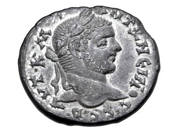 Caracalla 198-217 e.Kr - Antiokia - Mycket vacker tetradrachm