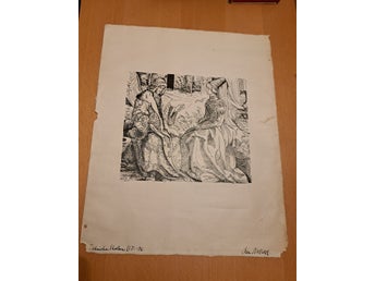 Tushteckning medeltida par 1936