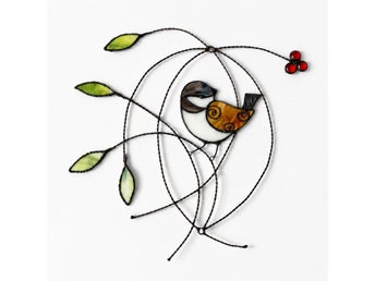 Handcrafted Stained Glass Bird Suncatcher – Window & Wall Decor