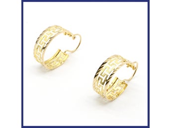 Örhängen, 14K guld, creoler (vikt 3g)