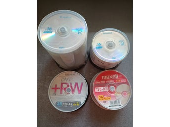DVD-R och DVD-RW skivor ca. 200 st