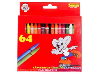Sense Färgkritor 64-p
